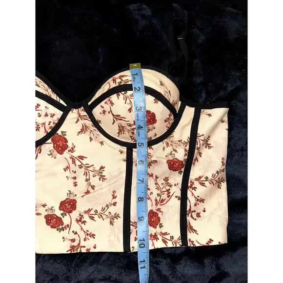NWT LOVERS + FRIENDS FLORAL BUSTIER CORSET TOP XL - Picture 7 of 8